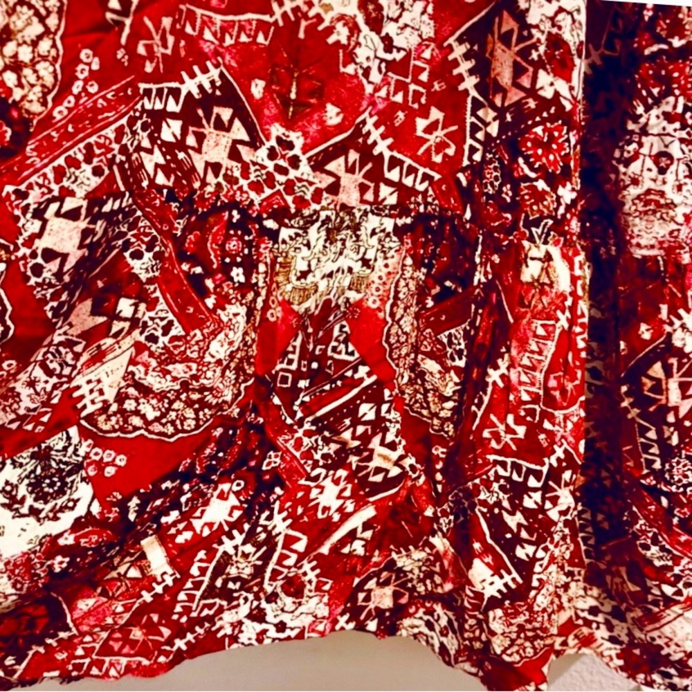 Calvin Klein Mosaic Boho Midi Dress— Size 10 - Picture 8 of 9